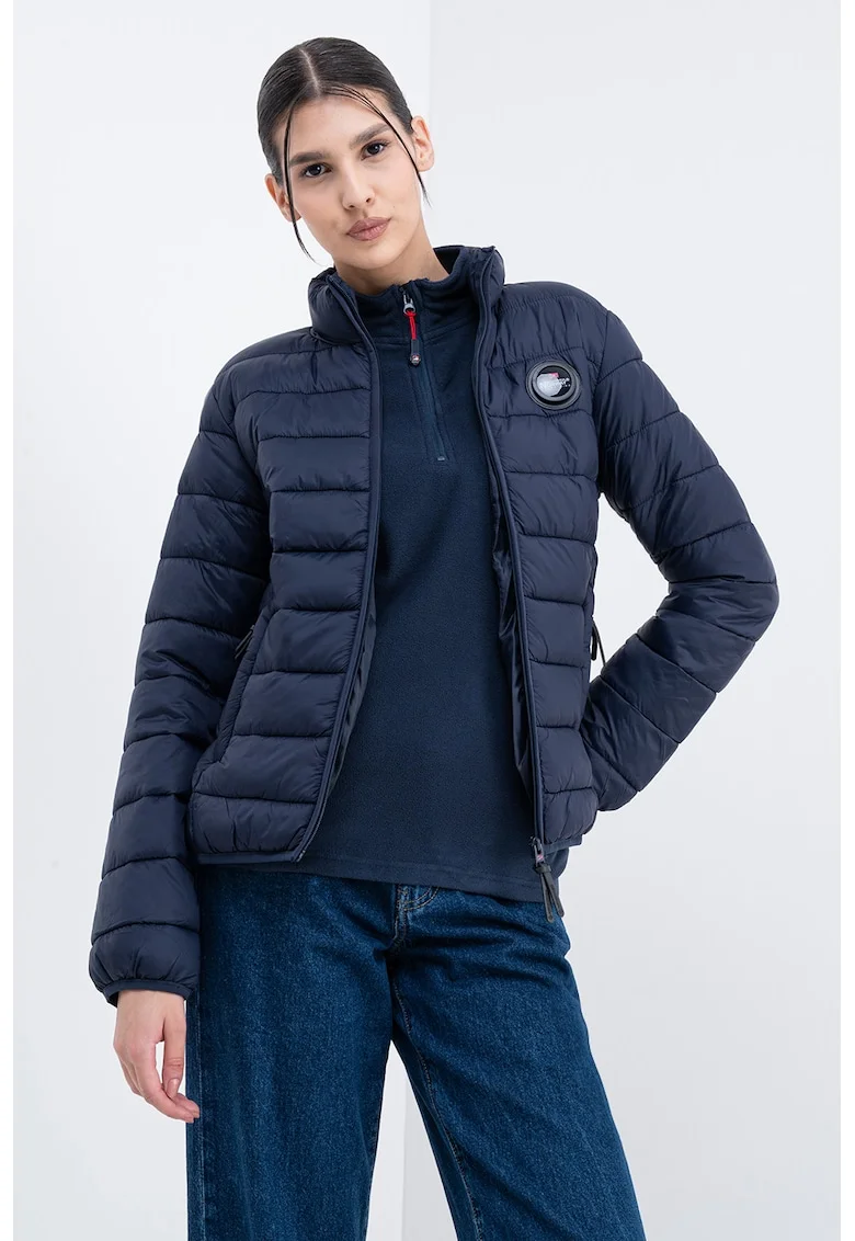 Geaca slim fit Atikahadge, Bleumarin