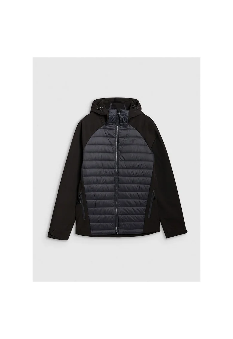 Jacheta sport barbati SSS25TSOFM425-20S, 4F, Fleece, Negru,