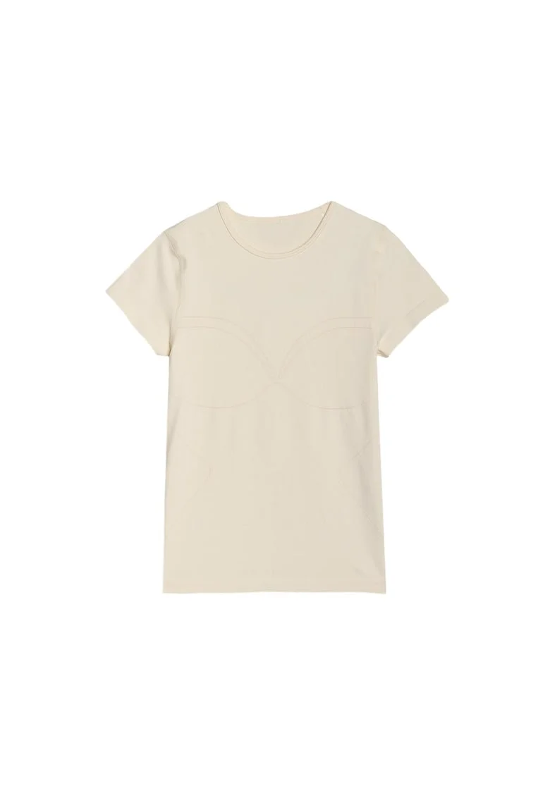 Tricou sport femei  uscare rapida, ecru