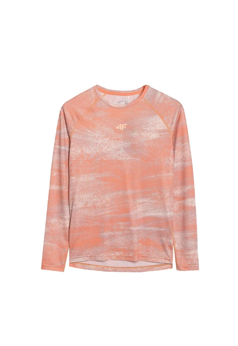 Tricou ciclism femei  maneca lunga, uscare rapida, portocaliu