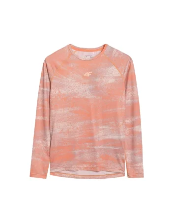 Tricou ciclism femei  maneca lunga, uscare rapida, portocaliu