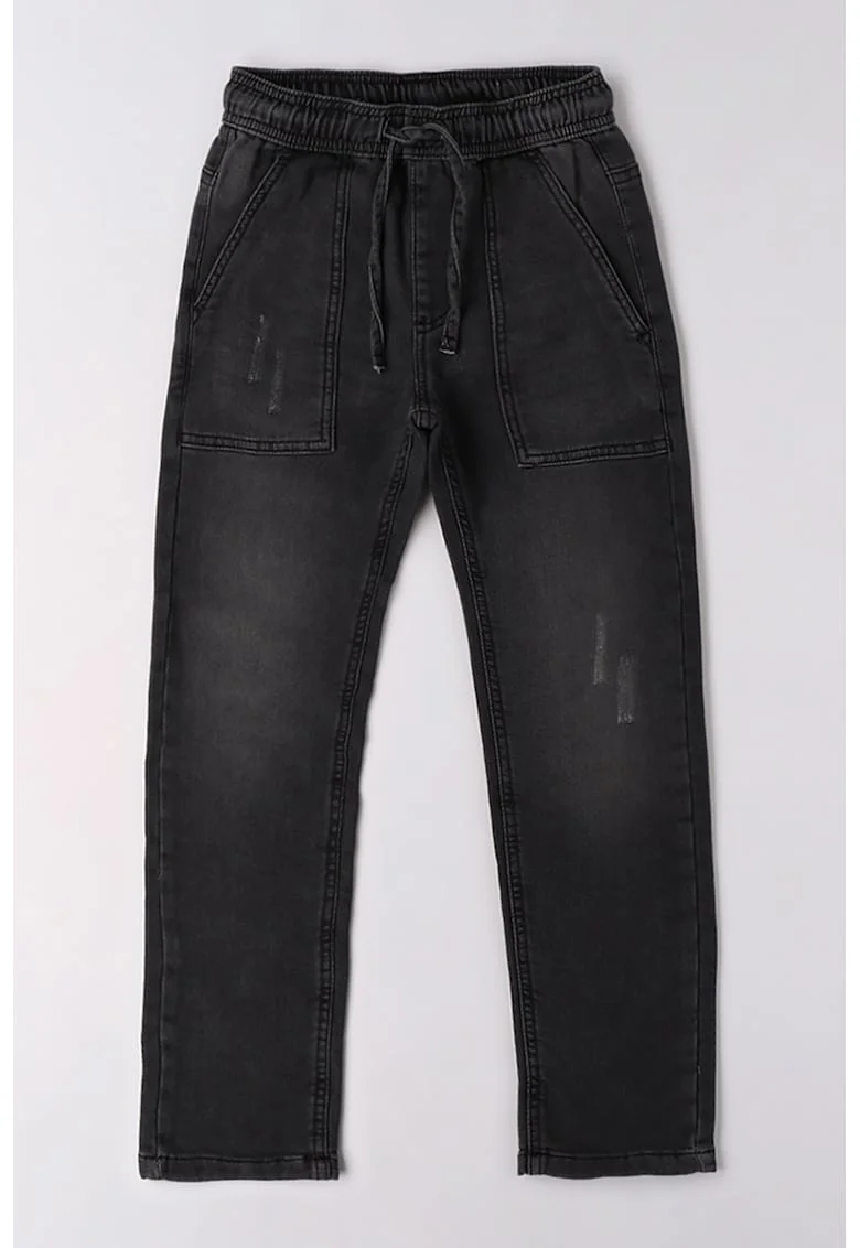 Jeggings cu aspect decolorat, Gri antracit
