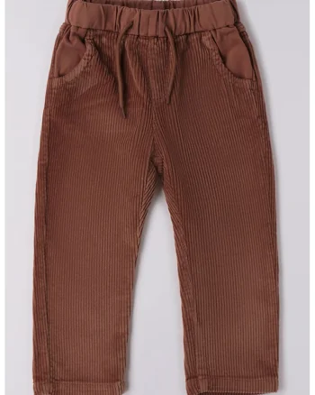 Pantaloni uni cu snur, Maro