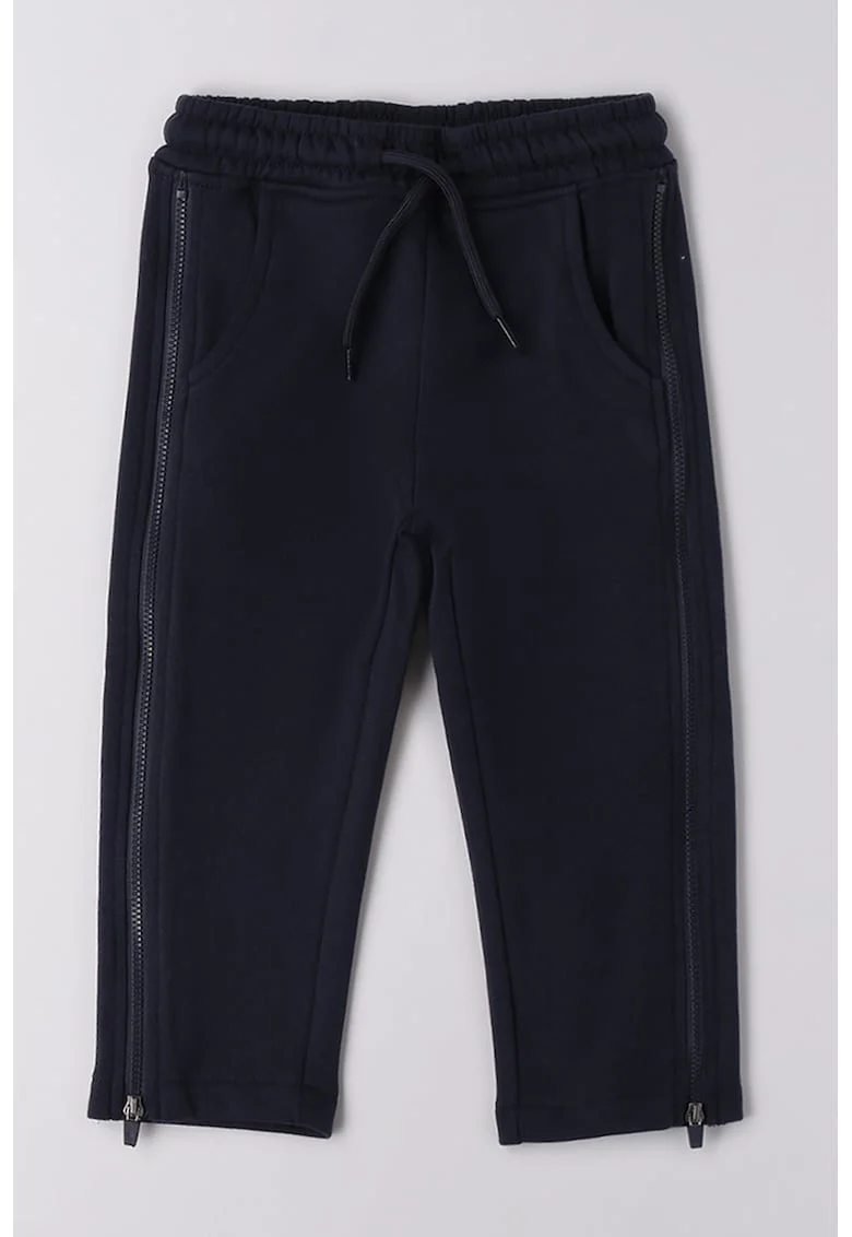 Pantaloni de trening din amestec de bumbac cu snur, Albastru ultramarin