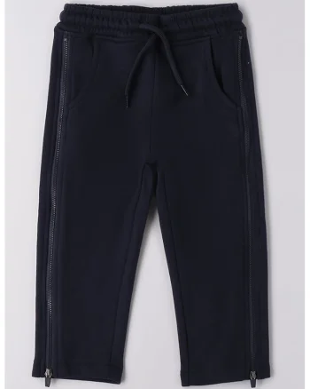 Pantaloni de trening din amestec de bumbac cu snur, Albastru ultramarin