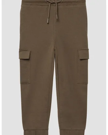 Pantaloni de trening cargo cu snur, Maro inchis