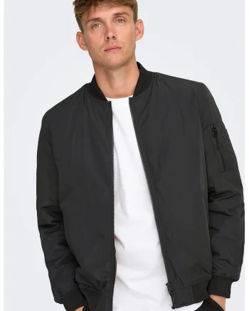 Jacheta bomber uni, Negru