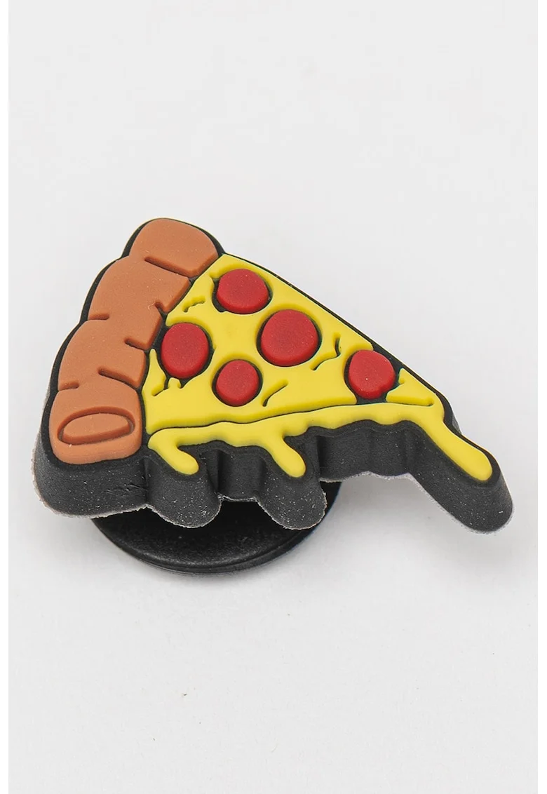 Talisman in forma de pizza, pentru saboti, Galben pai/Rosu inchis