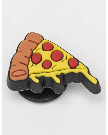 Talisman in forma de pizza, pentru saboti, Galben pai/Rosu inchis