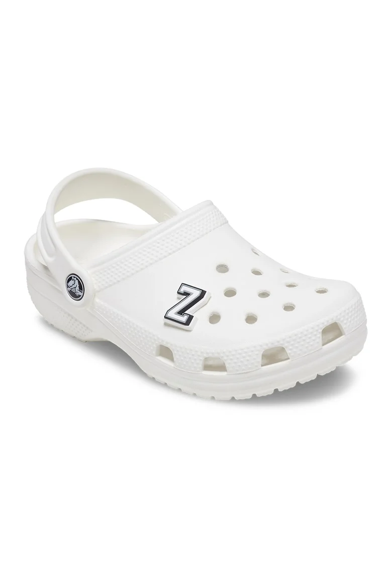 Talisman litera Jibbitz™, Negru, Alb, Gri cenusiu