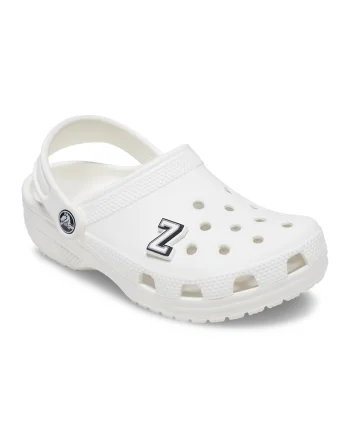 Talisman litera Jibbitz™, Negru, Alb, Gri cenusiu