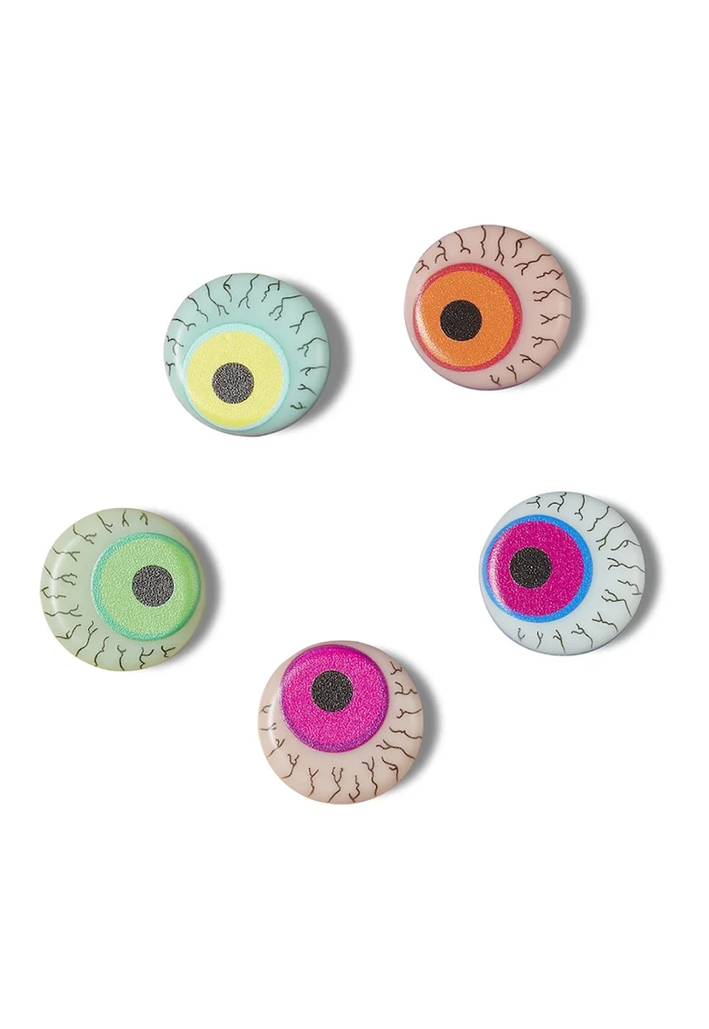 Set de talismane pentru saboti in forma de ochi Jibbitz - 5 piese, Multicolor