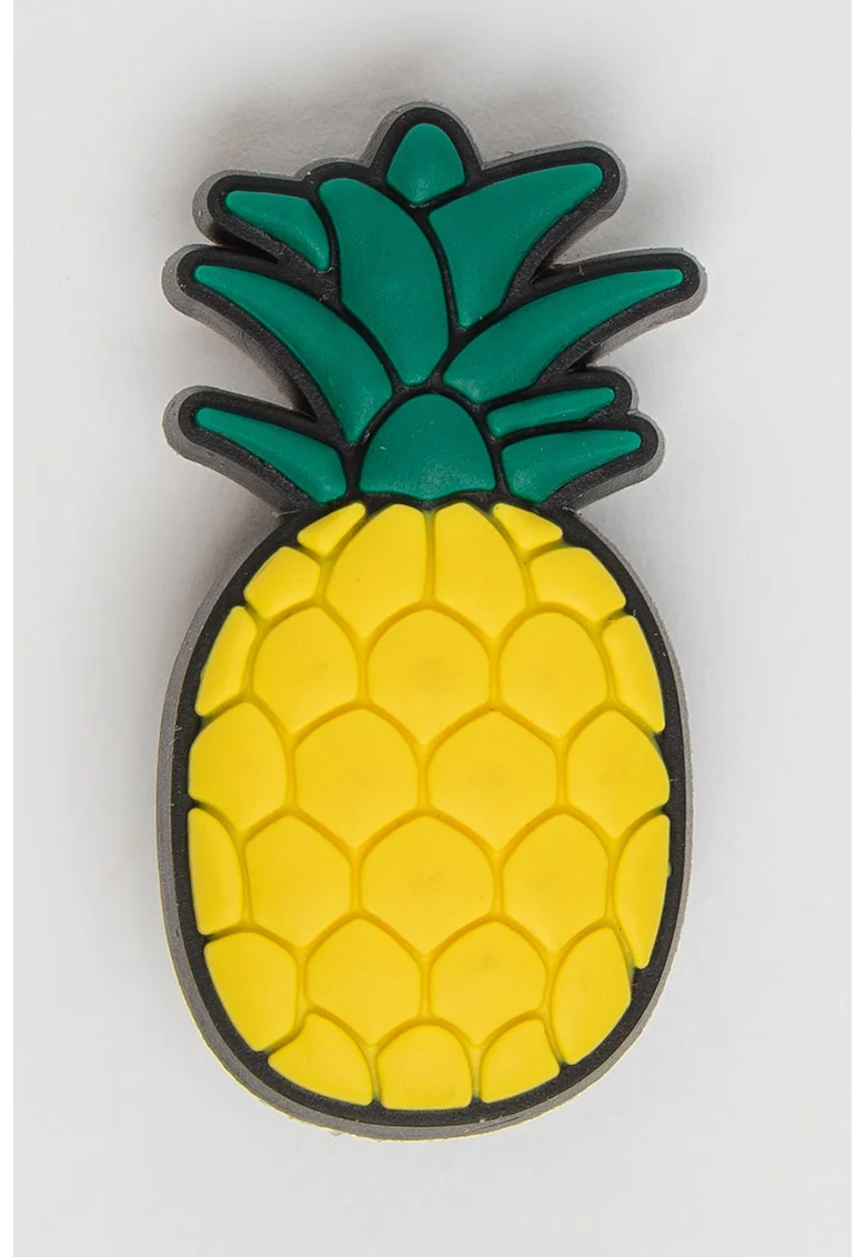 Talisman cu model cu ananas Jibbitz™, Verde/Galben