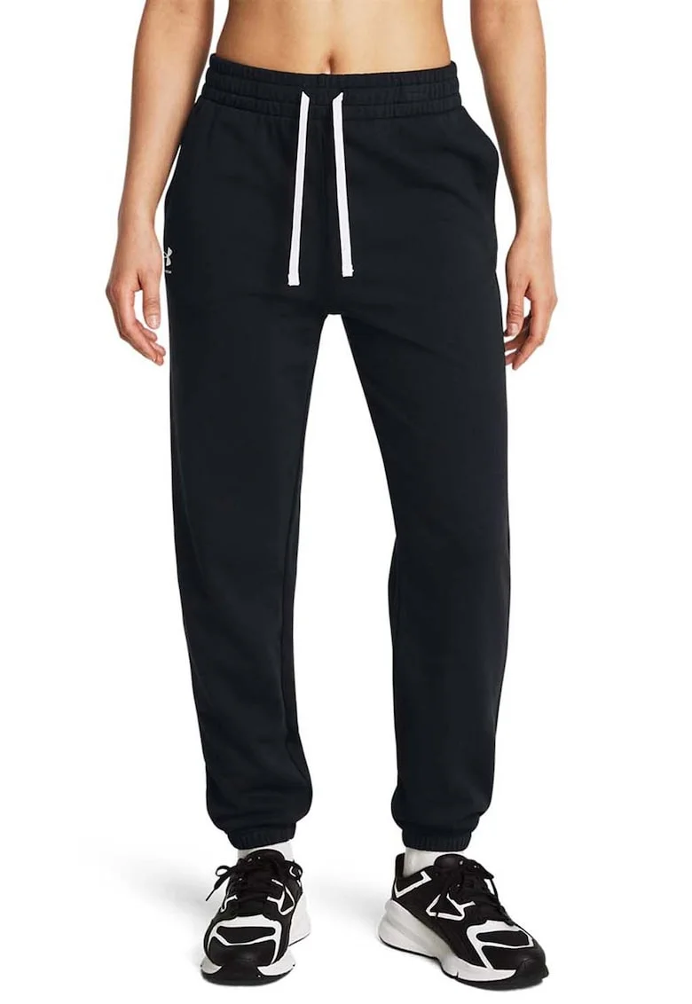 Pantaloni lejeri pentru antrenament Rival, Negru stins/Alb optic