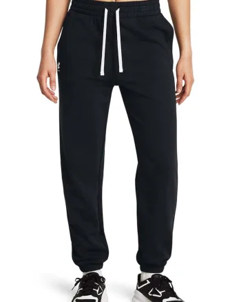 Pantaloni lejeri pentru antrenament Rival, Negru stins/Alb optic