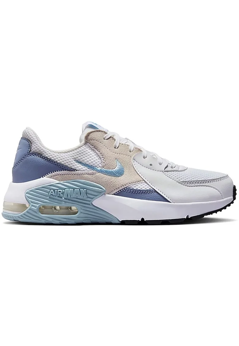 Pantofi sport cu garnituri de piele intoarsa Air Max Excee, Alb