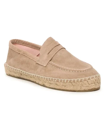 Mocasini dama,  piele naturala, bej, design clasic, Bej