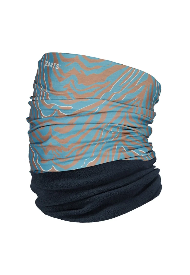 Guler din fleece cu model circular, Portocaliu persan/Albastru deschis