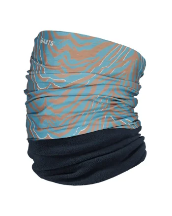 Guler din fleece cu model circular, Portocaliu persan/Albastru deschis
