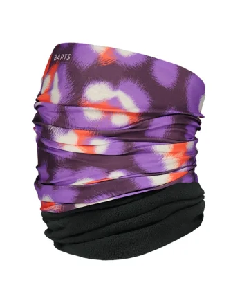 Guler din fleece cu model circular, Portocaliu mandarina/Violet prafuit/Ametist