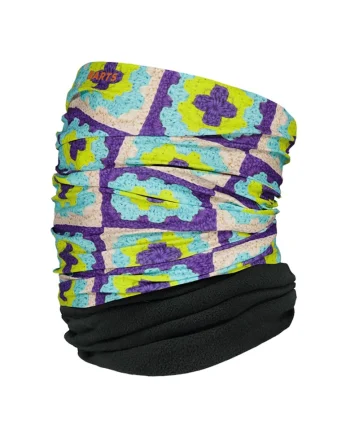 Guler din fleece cu model circular, Multicolor
