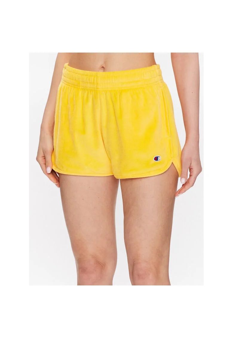 Pantaloni scurti dama,  302203833, Bumbac/Poliester, Galben, Galben