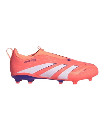 Pantofi sport cu logo, pentru fotbal Predator League, Alb/Portocaliu