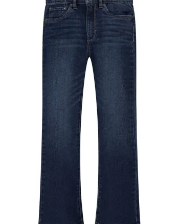 Blugi evazati cu aspect decolorat 726, Albastru indigo