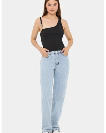 Top ,  top scurt fara maneci cu bretele, negru, acril,