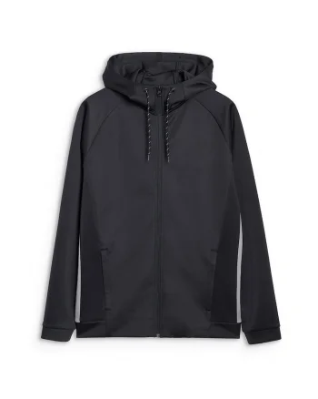 Hanorac sport  negru, gluga reglabila, tehnologie 4FDry, marime