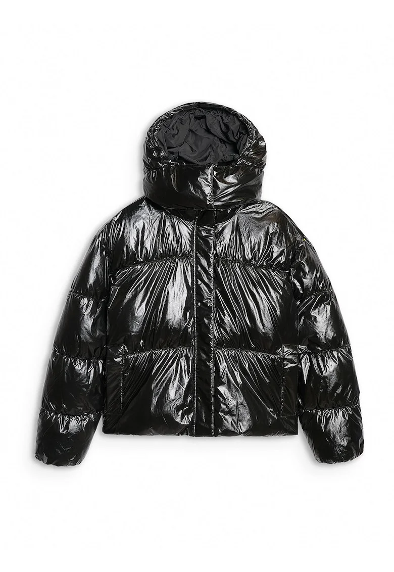 Geaca Puf Dama Negru Impermeabila Usora  Sport Casual Femei AW25