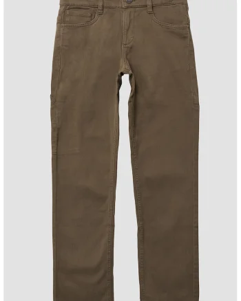 Pantaloni uni din denim, Maro inchis