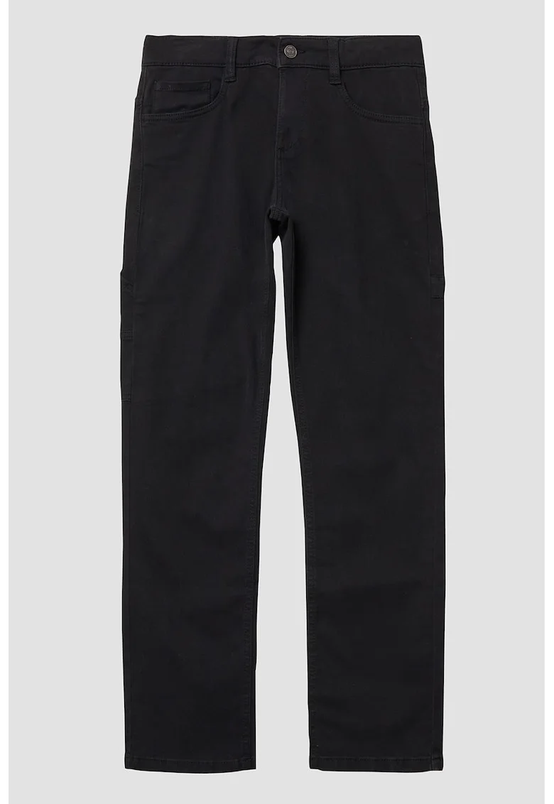Pantaloni uni din denim, Negru