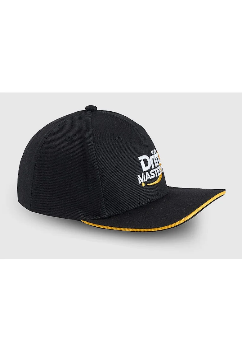 Sapca Unisex  x Drift Masters, Fullcap, Bumbac, Snapback Reglabil, Negru/Galben/Alb, Colectia SS25