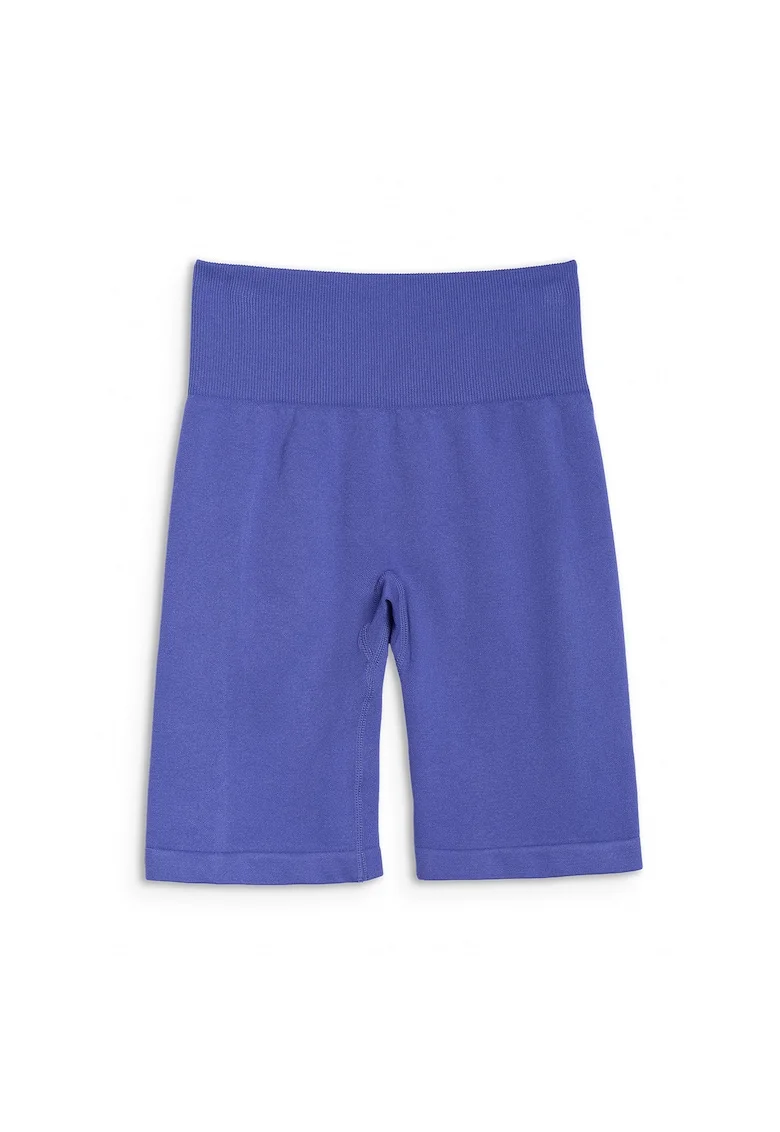 Sort De Antrenament Femei,  Talie Inalta, Push-Up, Material Elastic Fara Cusaturi, MULTI ACTIVE, Abastru cobalt, Albastru cobalt