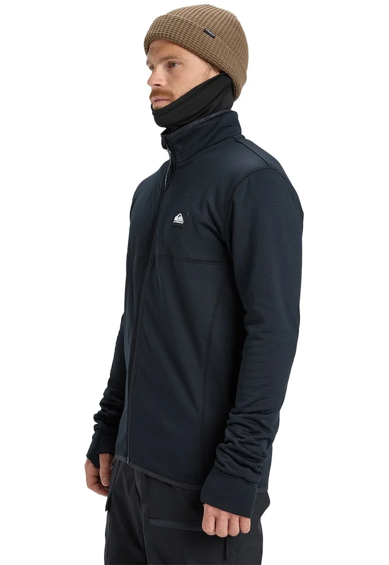 Bluza cu fermoar pentru ski Steep, Negru