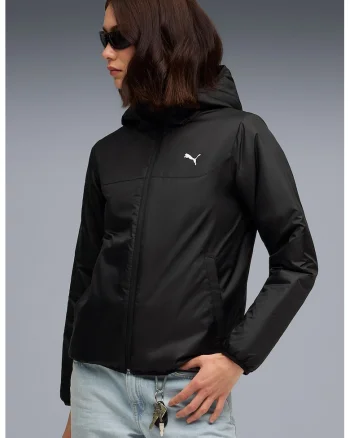 Jacheta regular-fit cu logo, Negru