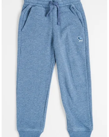 Pantaloni de trening cu talie elastica si ajustabila, Albastru melange