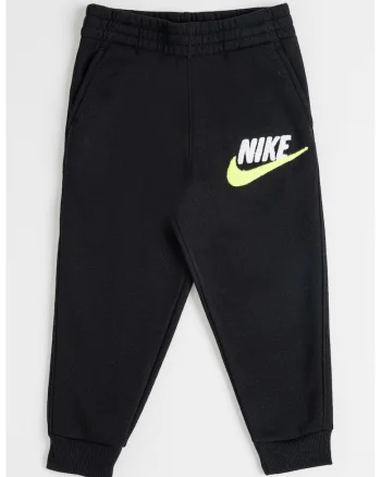Pantaloni de trening din amestec de bumbac cu broderie logo, Negru
