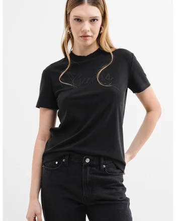 Tricou cu logo pentru fitness, Negru stins