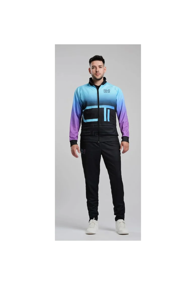 Jacheta unisex  Tryumph, Negru/Turcoaz/Mov