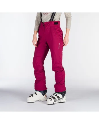 Pantaloni de schi 10K/10K cu bretele dama Maxine, Rosu