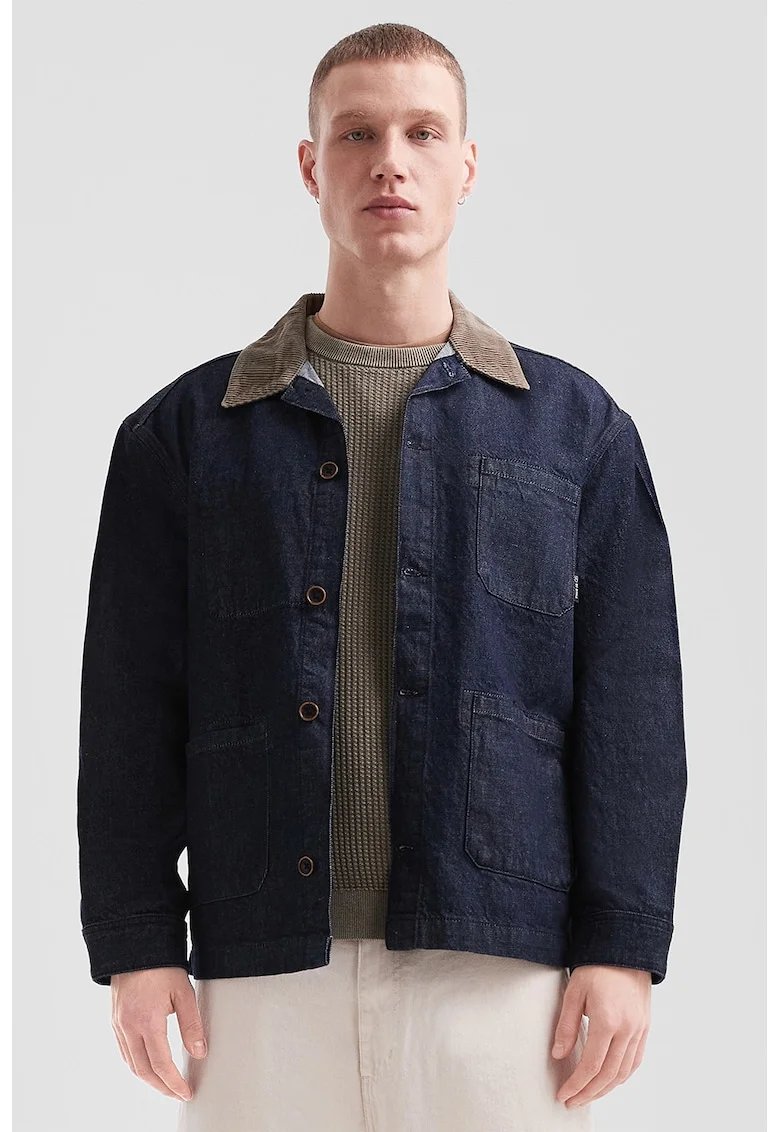 Jacheta regular fit din denim, Bleumarin