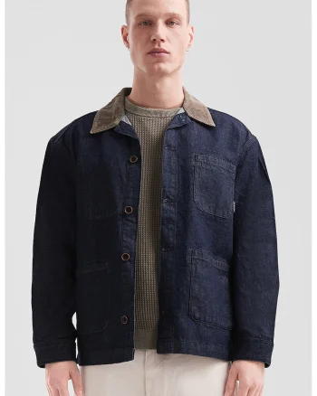 Jacheta regular fit din denim, Bleumarin
