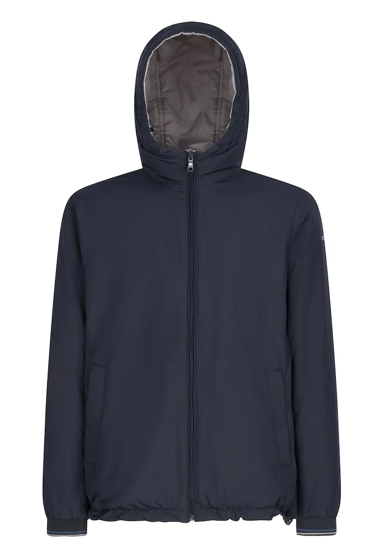 Jacheta reversibila cu gluga Jharrod, Gri/Bleumarin