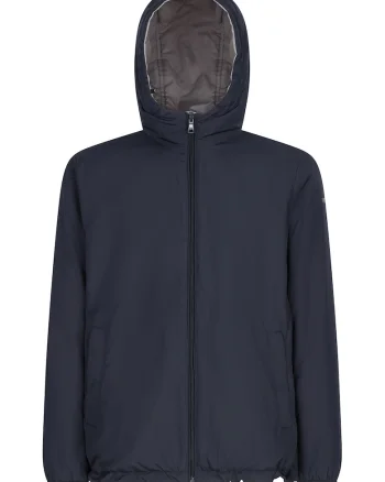 Jacheta reversibila cu gluga Jharrod, Gri/Bleumarin