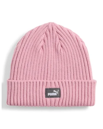 Caciula striata cu aplicatie logo Classic, Roz pastel