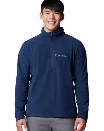 Bluza de trening din fleece, pentru schi Fast Trek III, Bleumarin