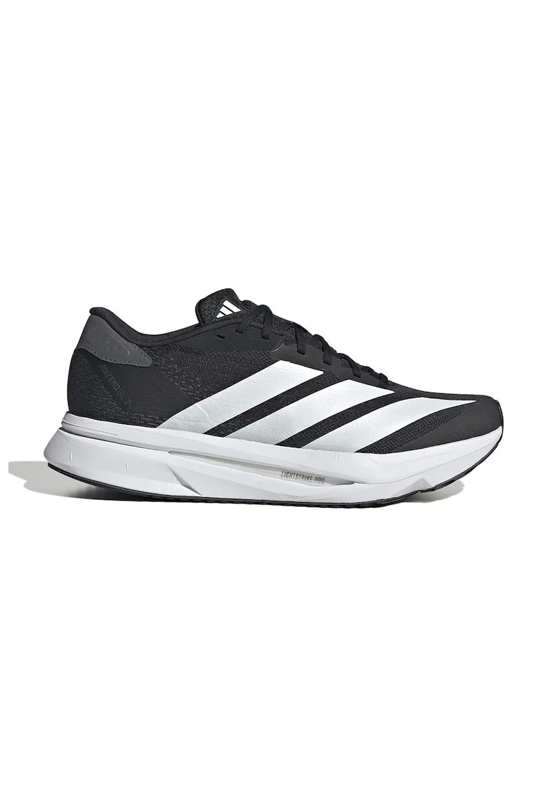 Pantofi Adizero din material textil pentru alergare, Gri deschis/Alb optic
