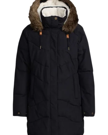 Jacheta parka dama  Ellie, neagra, impermeabila, respirabila, 100% poliester